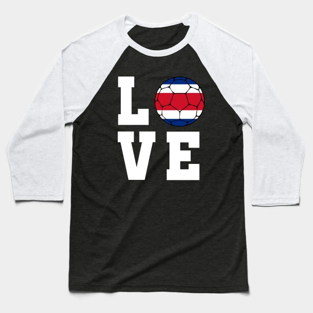 Costa Rica Football Baseball T-Shirt by footballomatic